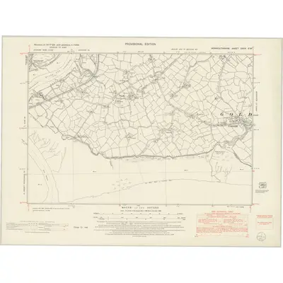 1949 Map of Monmouthshire XXXIV.SW, 1954 Print