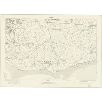 1917 Map of Monmouthshire XXXIV, 1922 Print