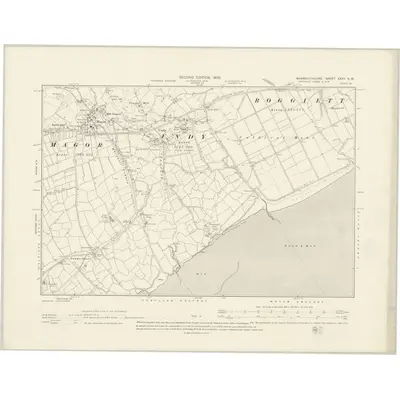 1899 Map of Monmouthshire XXXV.NW, 1902 Print