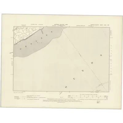 1899 Map of Monmouthshire XXXV.SW, 1902 Print