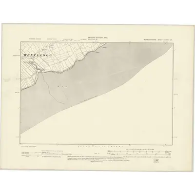 1899 Map of Monmouthshire XXXVIII.NE, 1902 Print