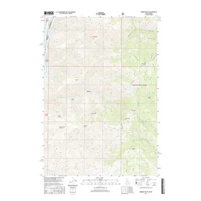 2017 Map of Monroe Butte, 2017 Print