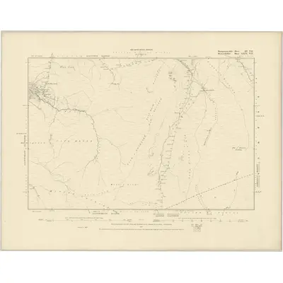 1886 Map of Montgomeryshire III.NE, 1887 Print
