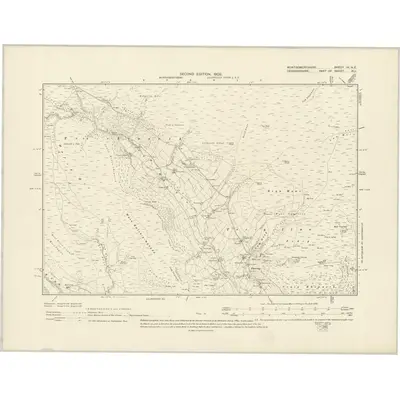 1900 Map of Montgomeryshire IV.NE, 1902 Print