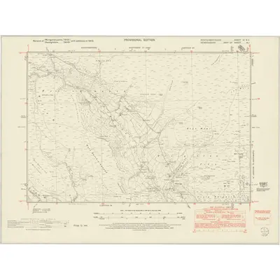 1949 Map of Montgomeryshire IV.NE, 1953 Print