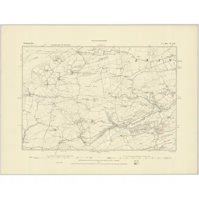 1885 Map of Montgomeryshire IX.SW, 1886 Print