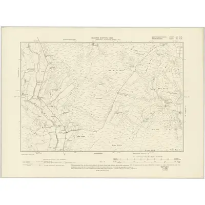 1901 Map of Montgomeryshire LI.NE, 1903 Print