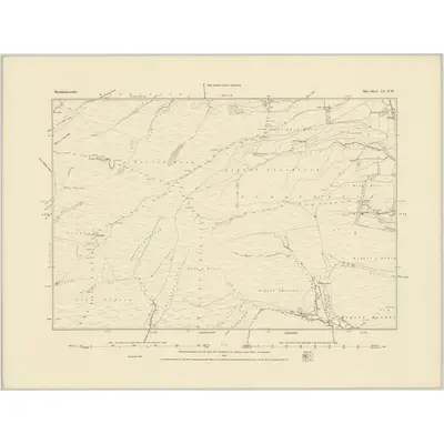 1885 Map of Montgomeryshire LI.NW, 1886 Print