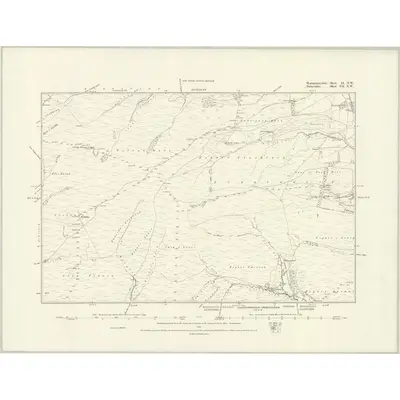 1885 Map of Montgomeryshire LI.NW, 1888 Print
