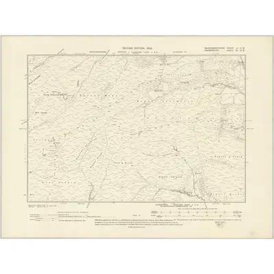 1901 Map of Montgomeryshire LI.NW, 1903 Print