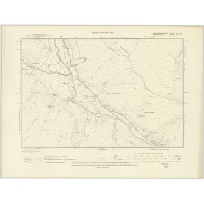 1901 Map of Montgomeryshire LI.SE, 1903 Print