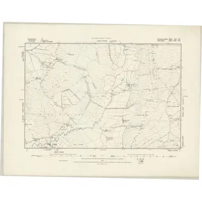 1885 Map of Montgomeryshire LII.NE, 1888 Print