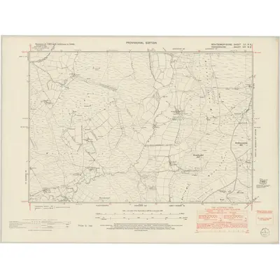 1948 Map of Montgomeryshire LII.NE, 1953 Print