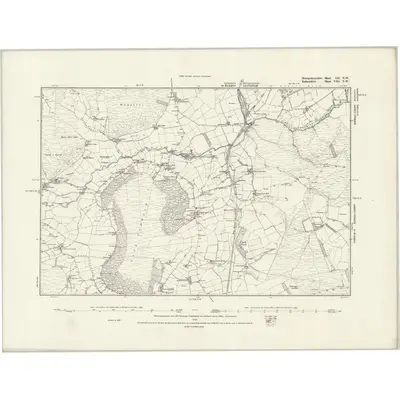 1887 Map of Montgomeryshire LII.NW, 1888 Print