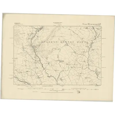 1875 Map of Montgomeryshire V.NE, 1886 Print