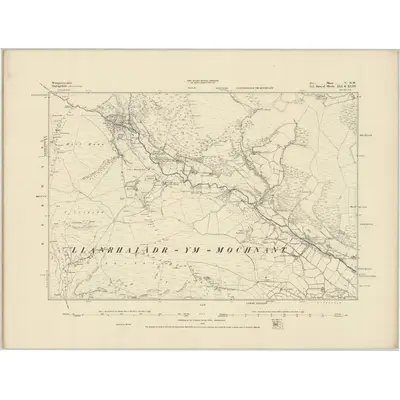 1875 Map of Montgomeryshire V.NW, 1886 Print