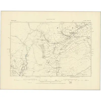 1885 Map of Montgomeryshire VIII.NE, 1886 Print