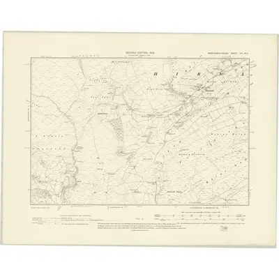 1900 Map of Montgomeryshire VIII.NE, 1902 Print