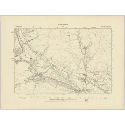 1885 Map of Montgomeryshire VIII.NW, 1886 Print