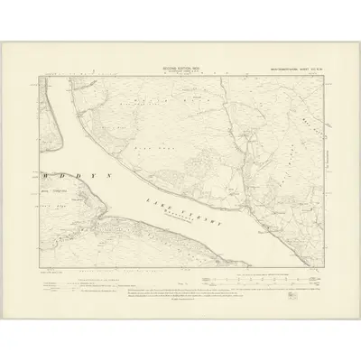 1900 Map of Montgomeryshire VIII.NW, 1902 Print