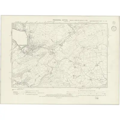 1938 Map of Montgomeryshire VIII.SE, 1943 Print