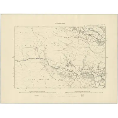 1885 Map of Montgomeryshire VIII.SW, 1886 Print