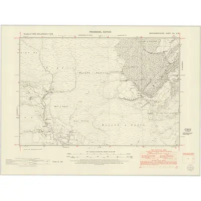 1949 Map of Montgomeryshire XIII.NW, 1953 Print