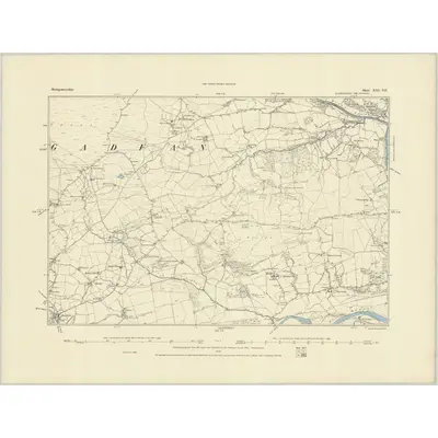 1885 Map of Montgomeryshire XIII.SE, 1886 Print