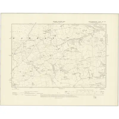 1900 Map of Montgomeryshire XIII.SE, 1903 Print