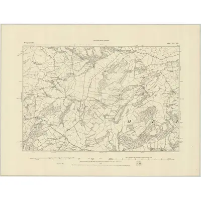 1885 Map of Montgomeryshire XIV.NE
