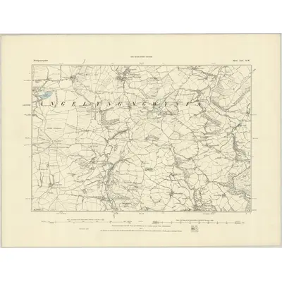 1885 Map of Montgomeryshire XIV.NW, 1886 Print