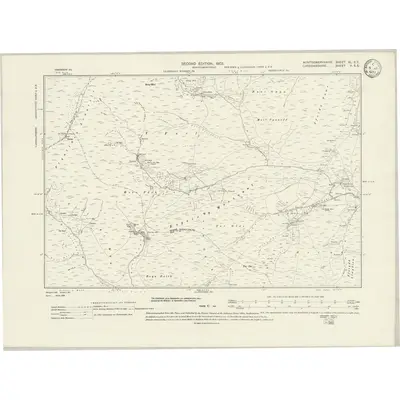 1901 Map of Montgomeryshire XL.SE, 1933 Print
