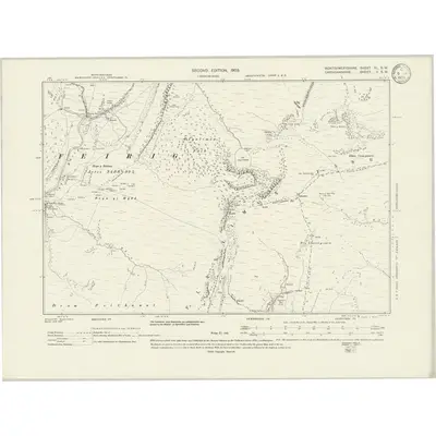 1900 Map of Montgomeryshire XL.SW, 1933 Print