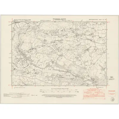 1948 Map of Montgomeryshire XLI.SE, 1953 Print