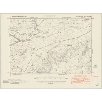 1948 Map of Montgomeryshire XLII.NW, 1953 Print