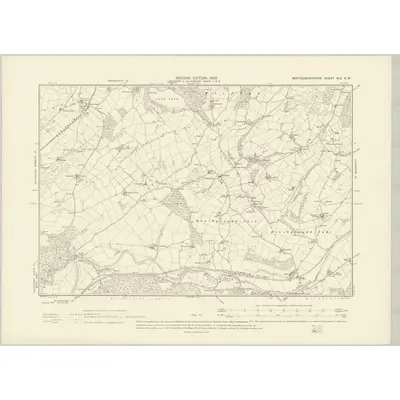 1901 Map of Montgomeryshire XLII.SW, 1903 Print