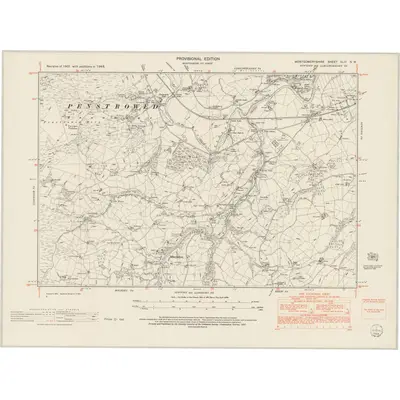 1948 Map of Montgomeryshire XLIII.NW, 1953 Print