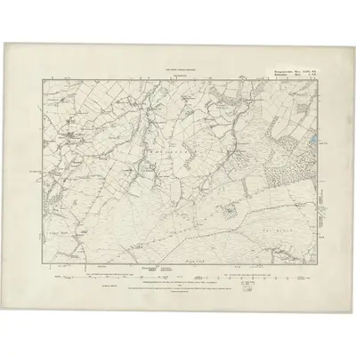 1884 Map of Montgomeryshire XLIII.SE, 1889 Print