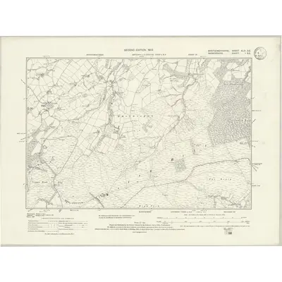 1901 Map of Montgomeryshire XLIII.SE, 1933 Print