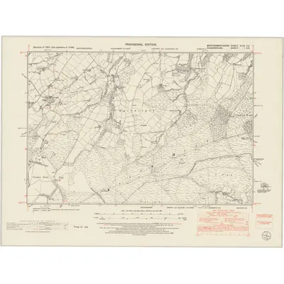1948 Map of Montgomeryshire XLIII.SE, 1953 Print