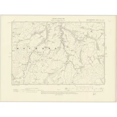 1901 Map of Montgomeryshire XLIII.SW, 1903 Print