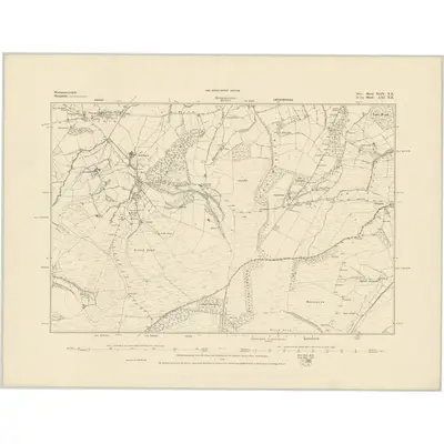 1882 Map of Montgomeryshire XLIV.NE, 1884 Print