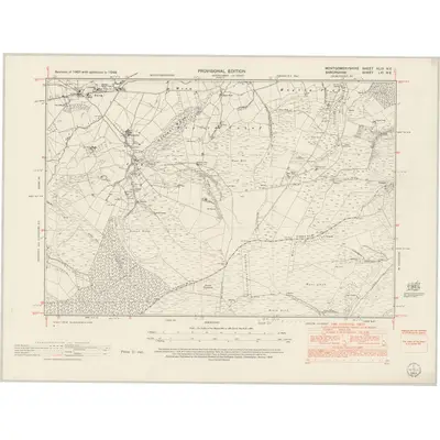 1948 Map of Montgomeryshire XLIV.NE, 1953 Print