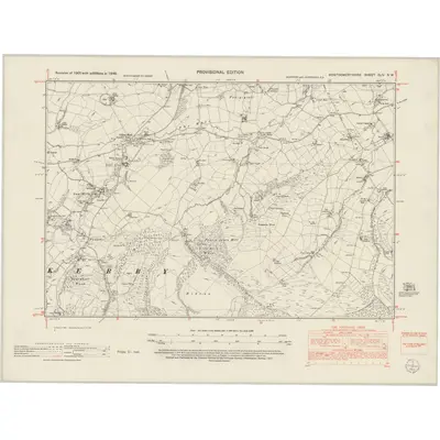 1949 Map of Montgomeryshire XLIV.NW, 1953 Print