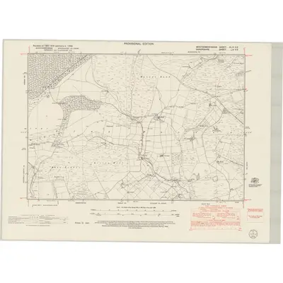1949 Map of Montgomeryshire XLIV.SE, 1953 Print