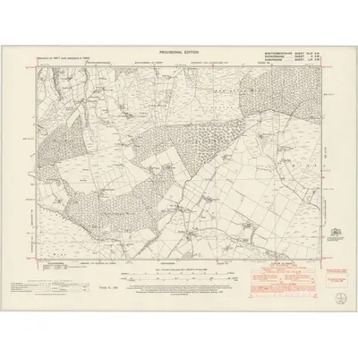 1949 Map of Montgomeryshire XLIV.SW, 1953 Print