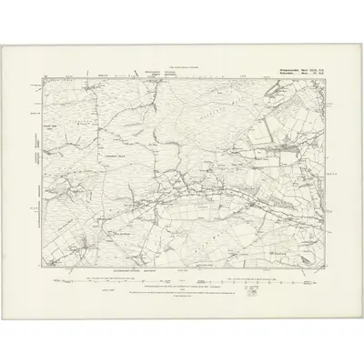 1888 Map of Montgomeryshire XLIX.NE, 1889 Print