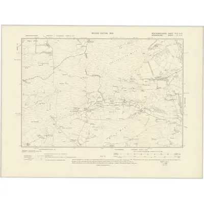 1901 Map of Montgomeryshire XLIX.NE, 1903 Print