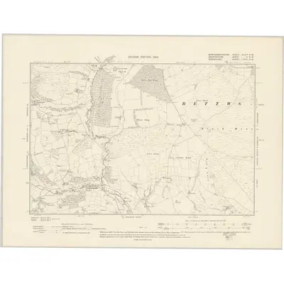 1901 Map of Montgomeryshire XLIXA.NW, 1903 Print