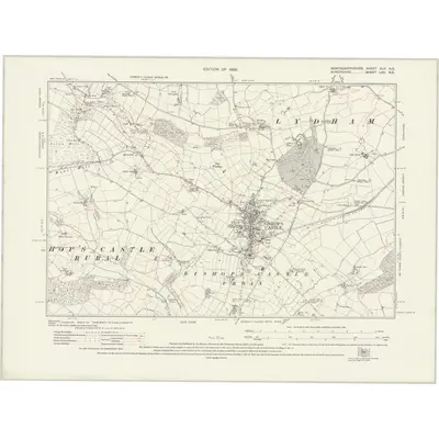 1924 Map of Montgomeryshire XLV.NE, 1928 Print